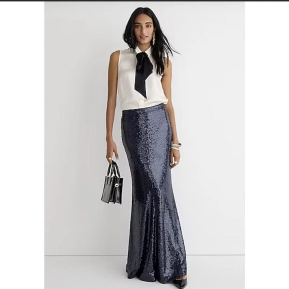J.Crew Marie Marot X J.Crew sequin maxi skirt Item BN782 Sz 0 NWT